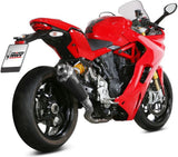 Non-Catalytic Exhaust Tip With Sound Certification Delta Race Steel Black Carbon - Mivv Compatible With Ducati Supersport 939 - S (2017-2020)