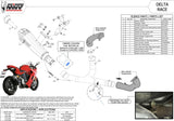 Tubo De Escape Con Catalizador Y Homologación Acústica Delta Race Acero Negro Carbono - Mivv Compatible Con Ducati Supersport 939 - S (2017-2020)