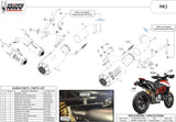 Escape Doble Con Homologación Acústica Mk3 Carbono - Mivv Compatible Con Ducati Hypermotard 950 (2019-2020)