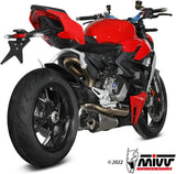Tubo De Escape Con Catalizador Y Homologación Acústica Delta Race Acero Carbono - Mivv Compatible Con Ducati Streetfighter V2 (2022-2024)