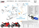 Tubo De Escape Con Catalizador Y Homologación Acústica Delta Race Acero Carbono - Mivv Compatible Con Ducati Panigale V2 (2020-2024)