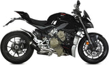 Escape Doble Sin Catalizador Y Sin Homologación Acústica X-M1 Acero Negro - Mivv Compatible Con Ducati Streetfighter V4 (2020-2022)
