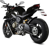 Escape Doble Sin Catalizador Y Sin Homologación Acústica X-M1 Acero Negro - Mivv Compatible Con Ducati Streetfighter V4 (2020-2022)