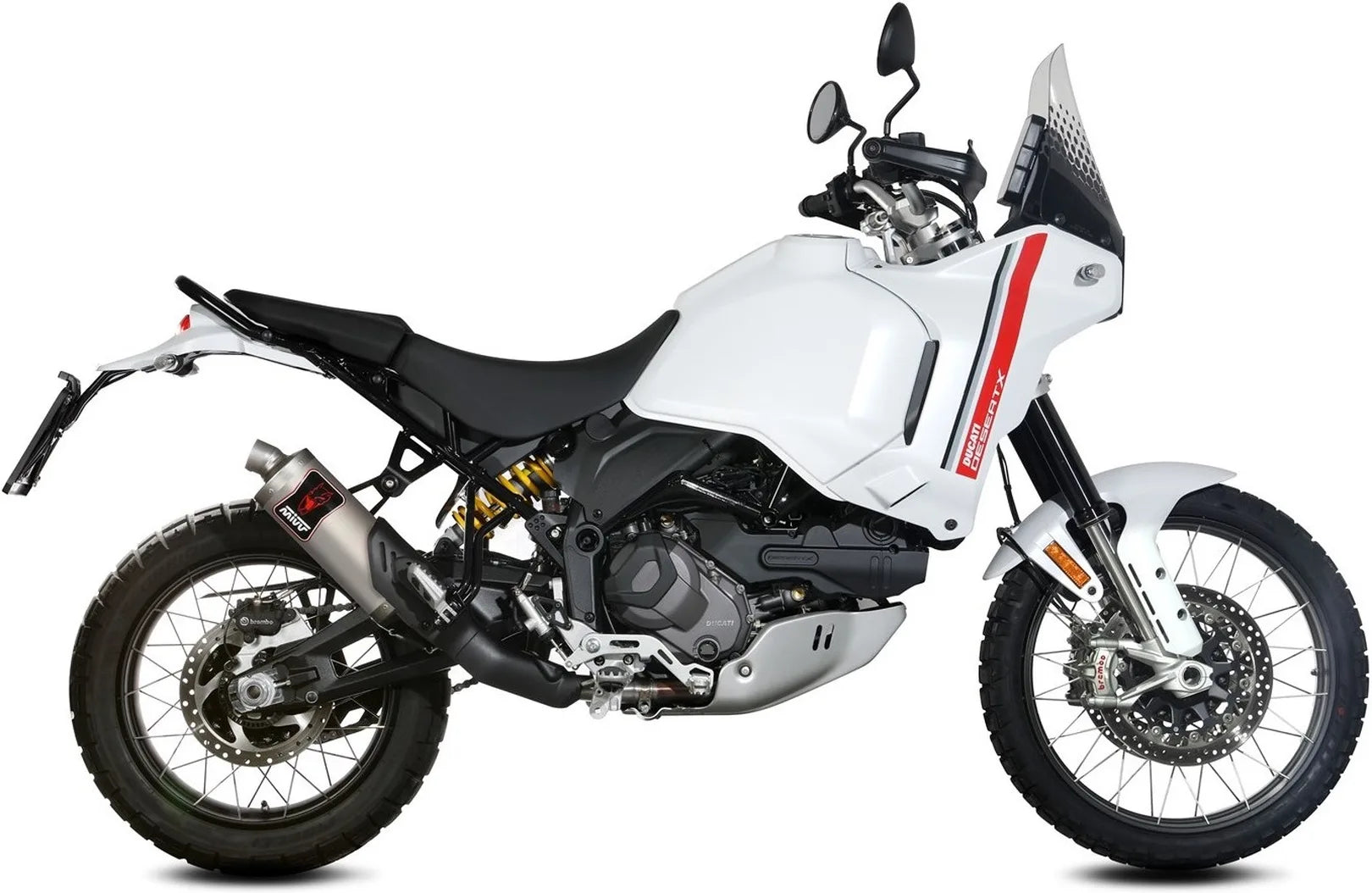 Tubo De Escape Con Homologación Acústica Dakar Titano - Mivv Compatible Con Ducati Desert-X (2022-2024)
