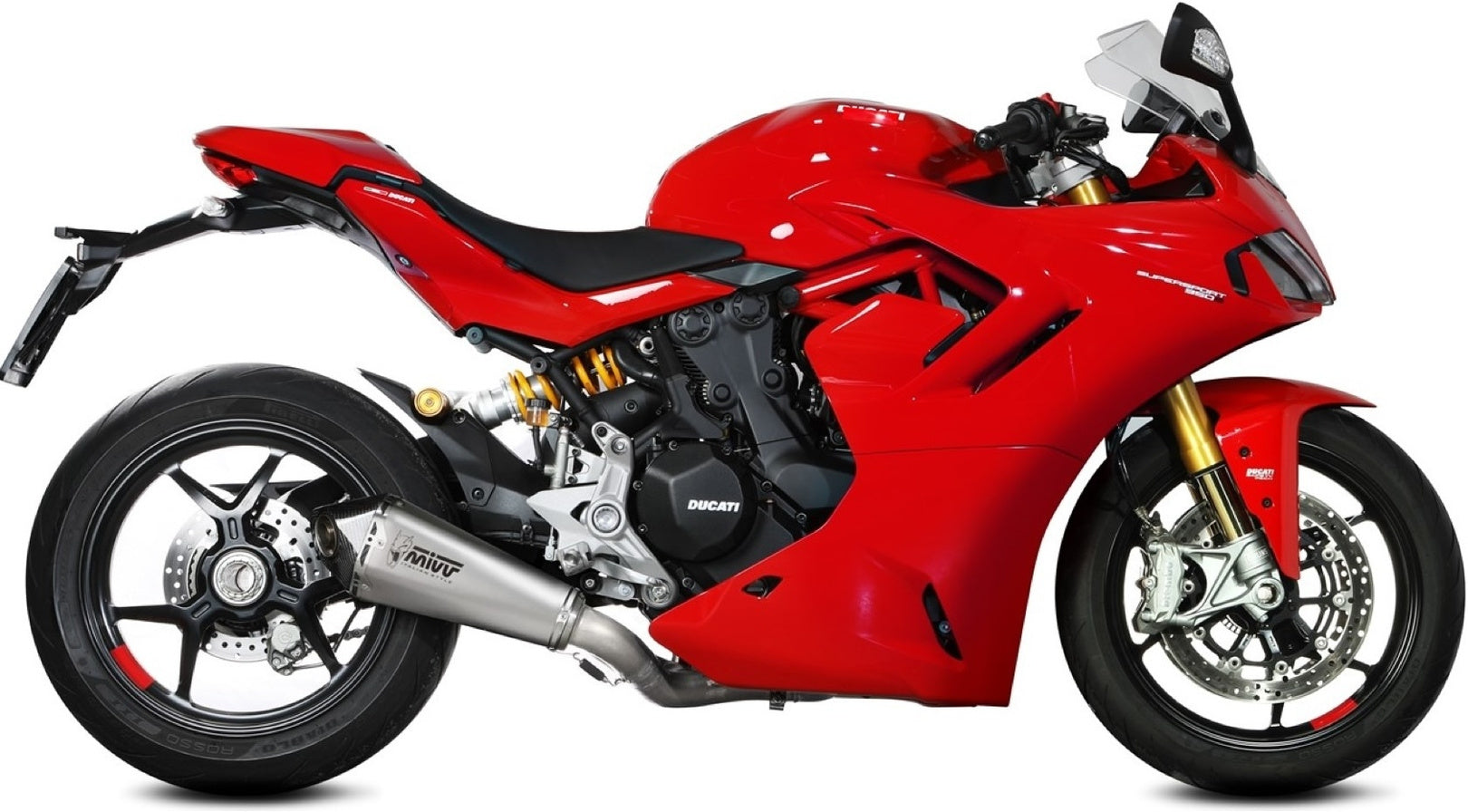 Uncatalysed Exhaust System Without Sound Certification Delta Race Stainless Steel Carbon - Mivv Compatible With Ducati Supersport 950 - S (2021-2024)