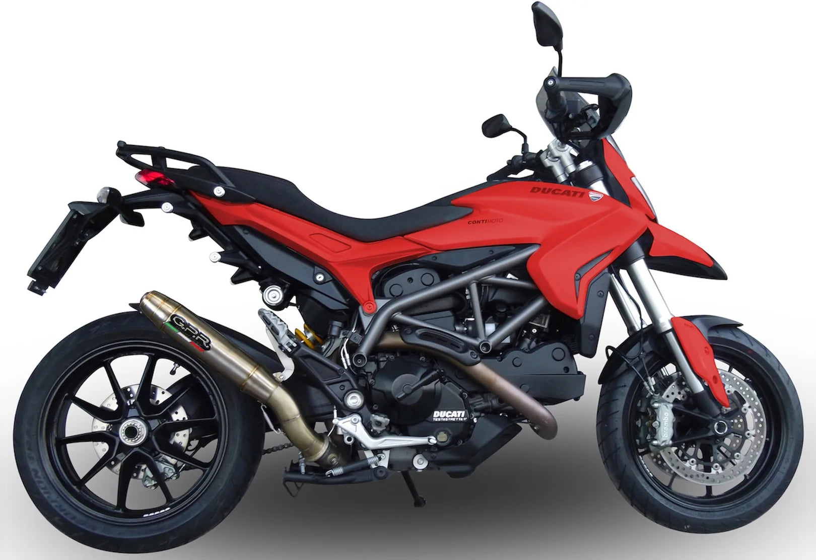 Tubo De Escape Con Homologación Acústica Deeptone Acero - Gpr Compatible Con Ducati Hyperstrada 821 (2013-2016)