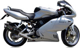 Escape Doble Con Homologación Acústica Furore Aluminio Negro - Gpr Compatible Con Ducati Super Sport 800 S (2002-2007)