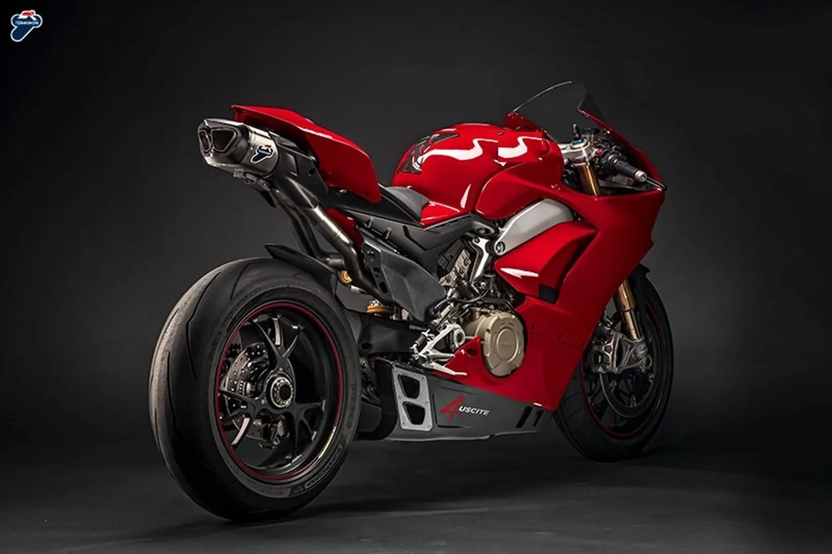 Sistema De Escape Completo Sin Homologación Acústica 4 Uscite Full Titano Copa Carbono - Termignoni Compatible Con Ducati Panigale V4 R (2018-2021)