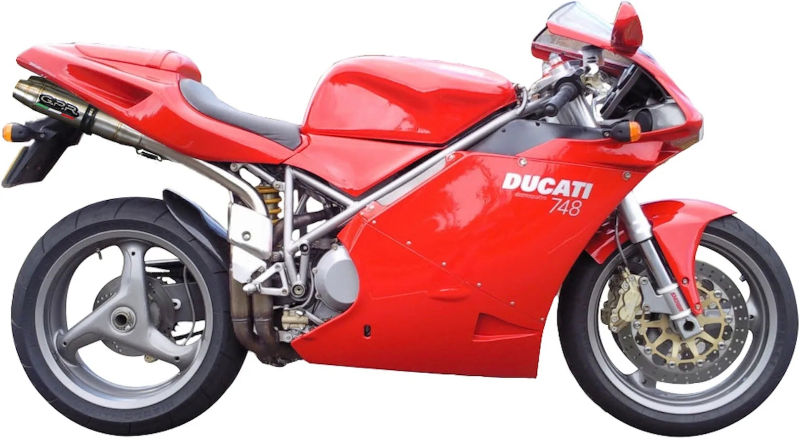 Escape Doble Con Homologación Acústica Deeptone Acero - Gpr Compatible Con Ducati 748 - S - Sp - Sps - R - Rs (1995-2002)