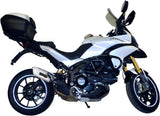 Catalytic Exhaust Tip With Sound Certification Albus Ceramic White Aluminium - Gpr Compatible With Ducati Multistrada 1200 (2010-2014)