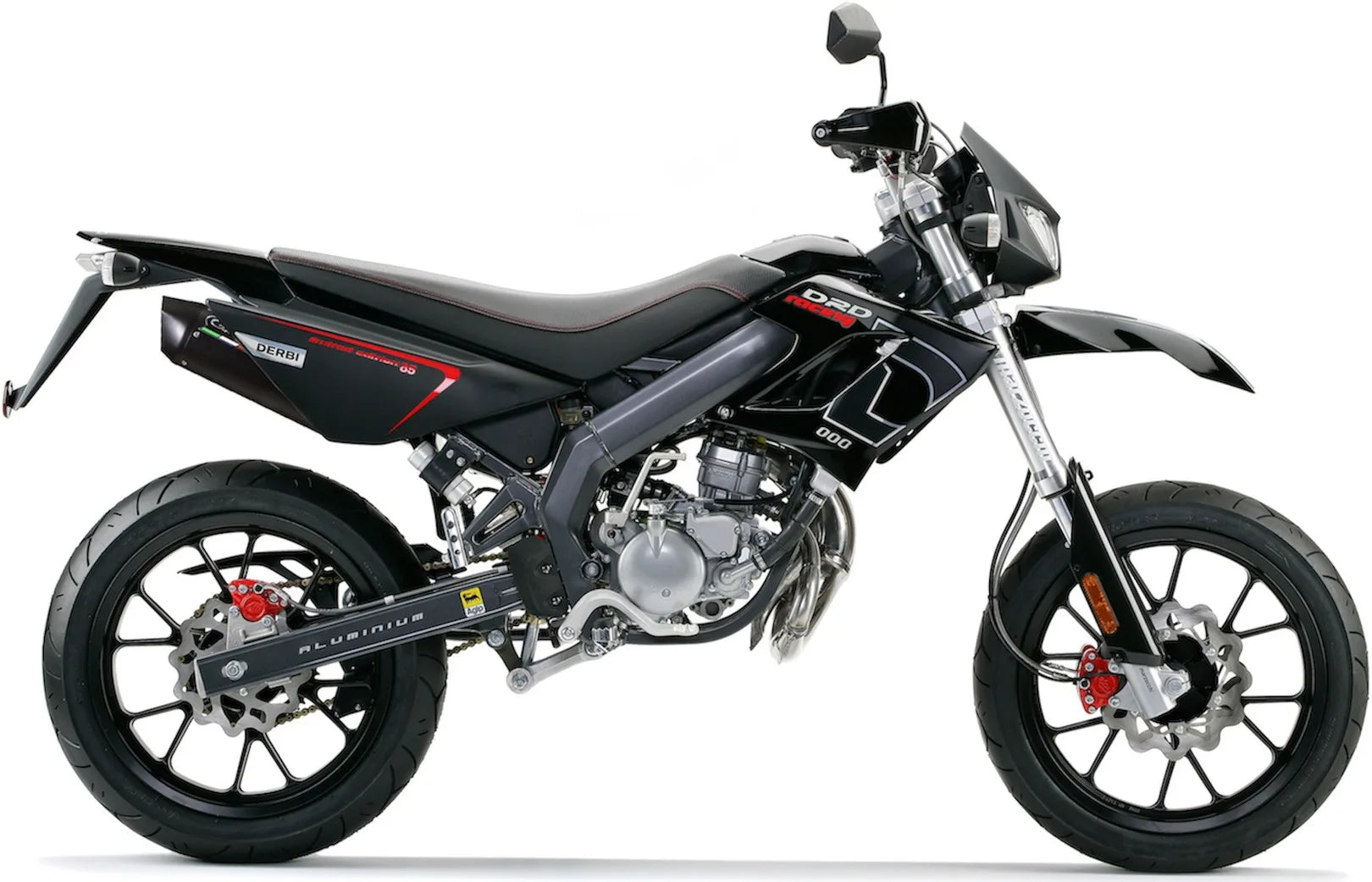 Tubo De Escape Con Homologación Acústica Furore Aluminio Negro - Gpr Compatible Con Derbi Senda Drd 125 R - Sm (2009-2013)