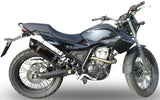 Complete Catalytic Exhaust System With Sound Certification Furore Aluminium Black - Gpr Compatible With Derbi Mulhacèn (2006-2011)