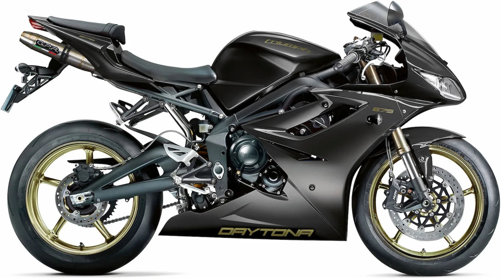 Tubo De Escape Con Catalizador Y Homologación Acústica Deeptone Acero - Gpr Compatible Con Triumph Daytona 675 (2009-2012)