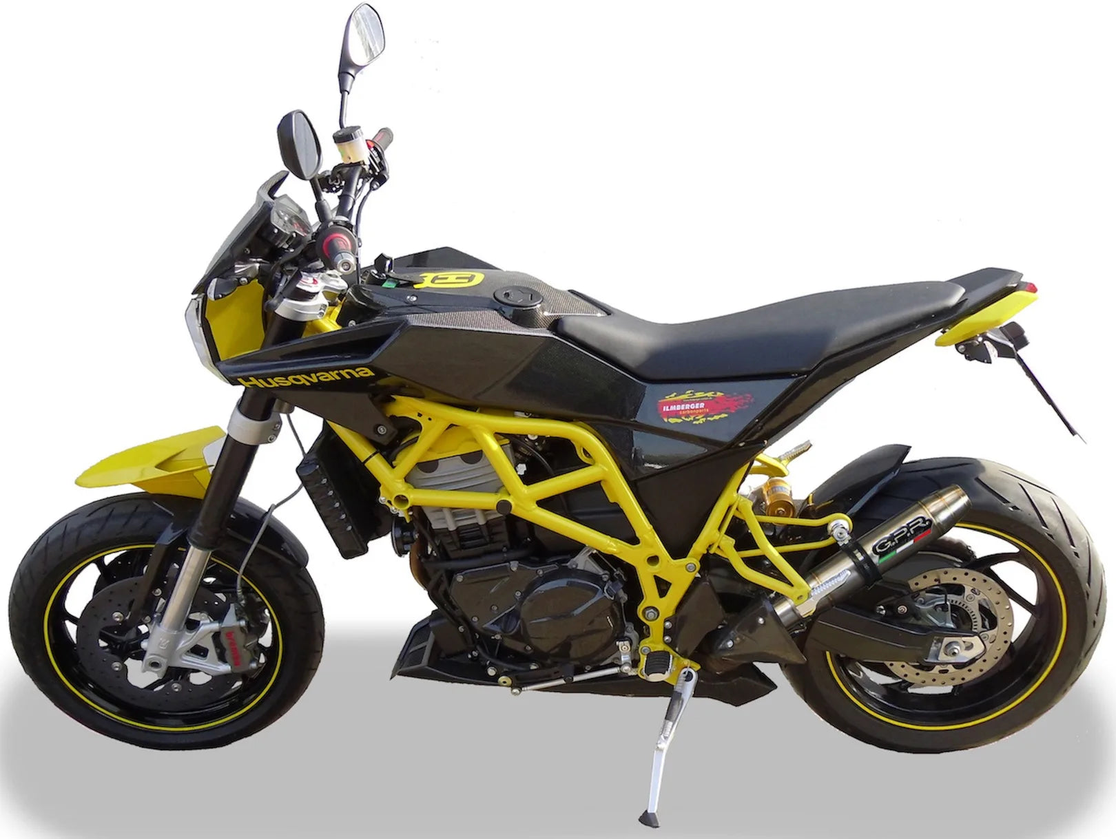 Tubo De Escape Sin Homologación Acústica Deeptone Acero - Gpr Compatible Con Husqvarna Nuda 900 - R (2012-2013)