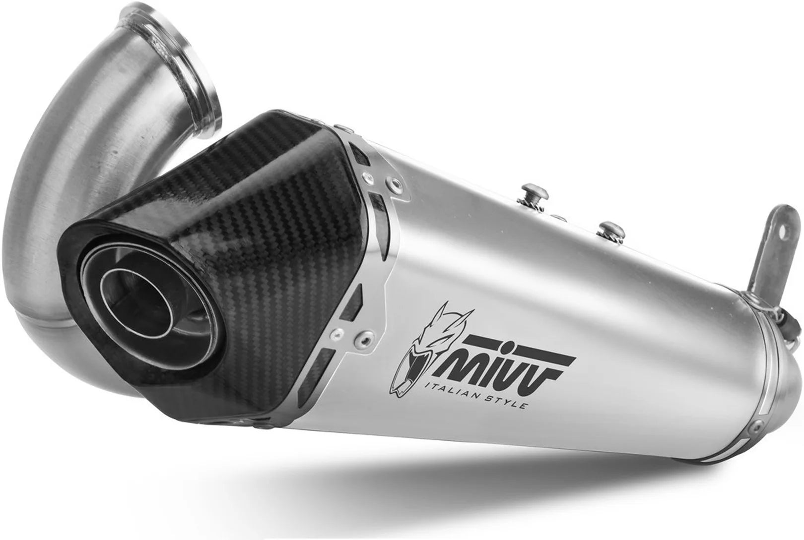 Tubo De Escape Con Catalizador Y Homologación Acústica Delta Race Acero Negro Carbono - Mivv Compatible Con Ducati Panigale V2 (2020-2024)