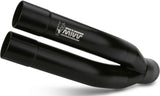 Uncatalysed Exhaust System Without Sound Certification Double Gun Steel Black - Mivv Compatible With Kawasaki Z 900 (2020-2024)