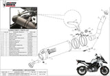 Tubo De Escape Con Homologación Acústica Oval Carbono Carbono - Mivv Compatible Con Benelli Trk 502 (2017-2024)