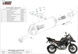 Tubo De Escape Con Homologación Acústica Oval Carbono Carbono - Mivv Compatible Con Benelli Trk 502 X (2018-2024)