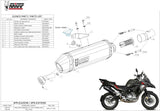 Tubo De Escape Con Homologación Acústica Speed Edge Acero Negro Carbono - Mivv Compatible Con Benelli Trk 502 X (2018-2024)