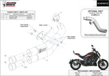 Tubo De Escape Con Homologación Acústica Double Gun Acero Negro - Mivv Compatible Con Benelli 502 C (2019-2024)