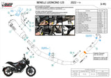 Sistema De Escape Completo Sin Catalizador Y Sin Homologación Acústica X-M1 Acero Negro - Mivv Compatible Con Benelli Leoncino 125 (2022-2024)