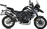 Tubo De Escape Con Homologación Acústica Oval Acero Negro Carbono - Mivv Compatible Con Benelli Trk 702 - X (2023-2024)
