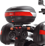 Monokey Trekker Alaska Black Aluminium Top Case - 44 Lt Trekker Alaska Aluminium - Givi Compatible With Suzuki Dl 1000 V-Strom (2002-2011)