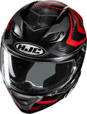 Casco Integral Para Moto Hjc F71 Carbon Carbon Fiber Mc1 Nevio Talla 07 S