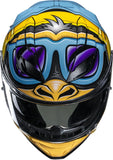 Casco Integral Para Moto Hjc F71 Advanced Fiberglass Mc23 Monkey Dj Talla 06 Xs