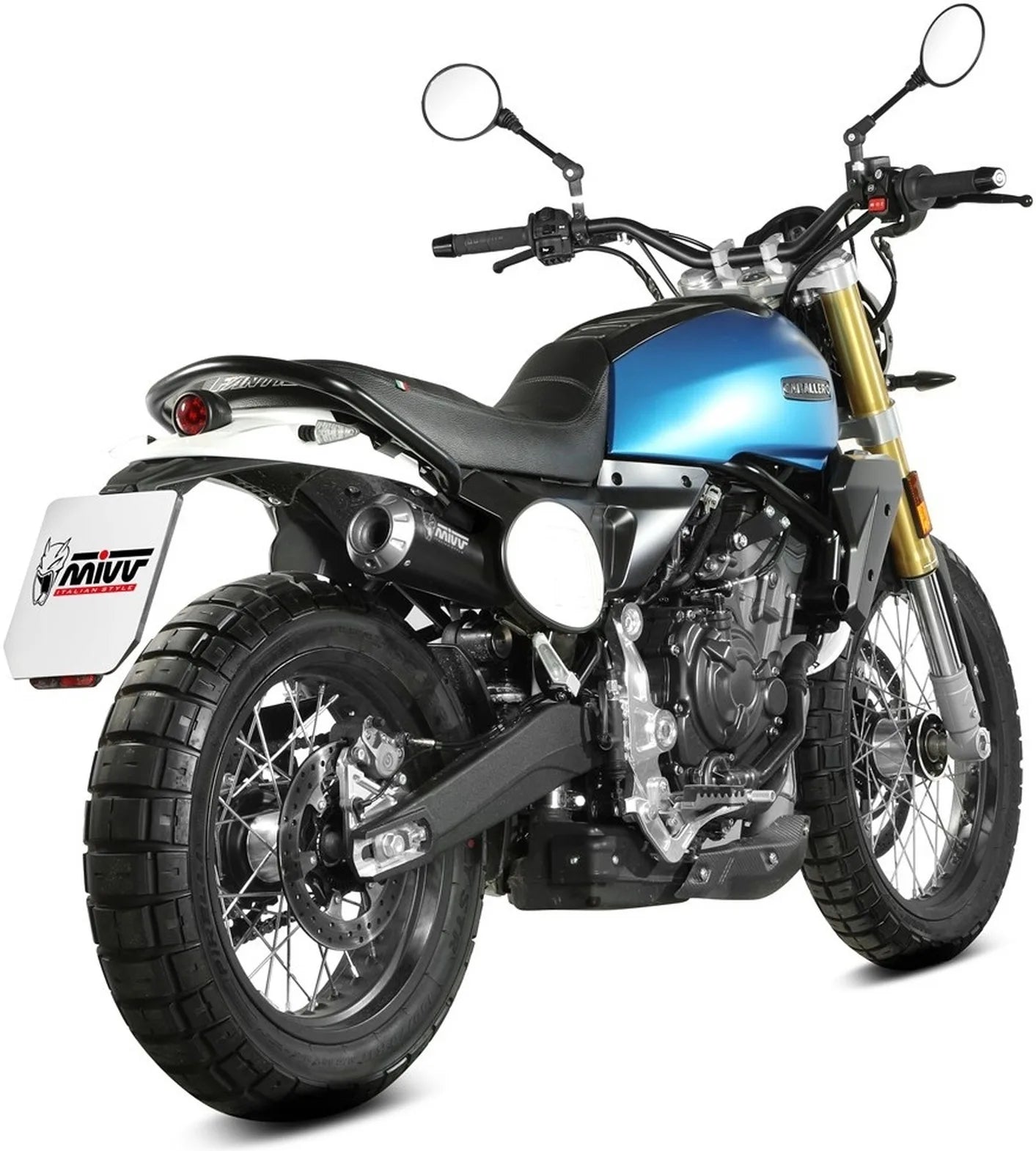 Tubo De Escape Con Homologación Acústica X-M1 Acero Negro - Mivv Compatible Con Fantic Motor Caballero 700 (2024)