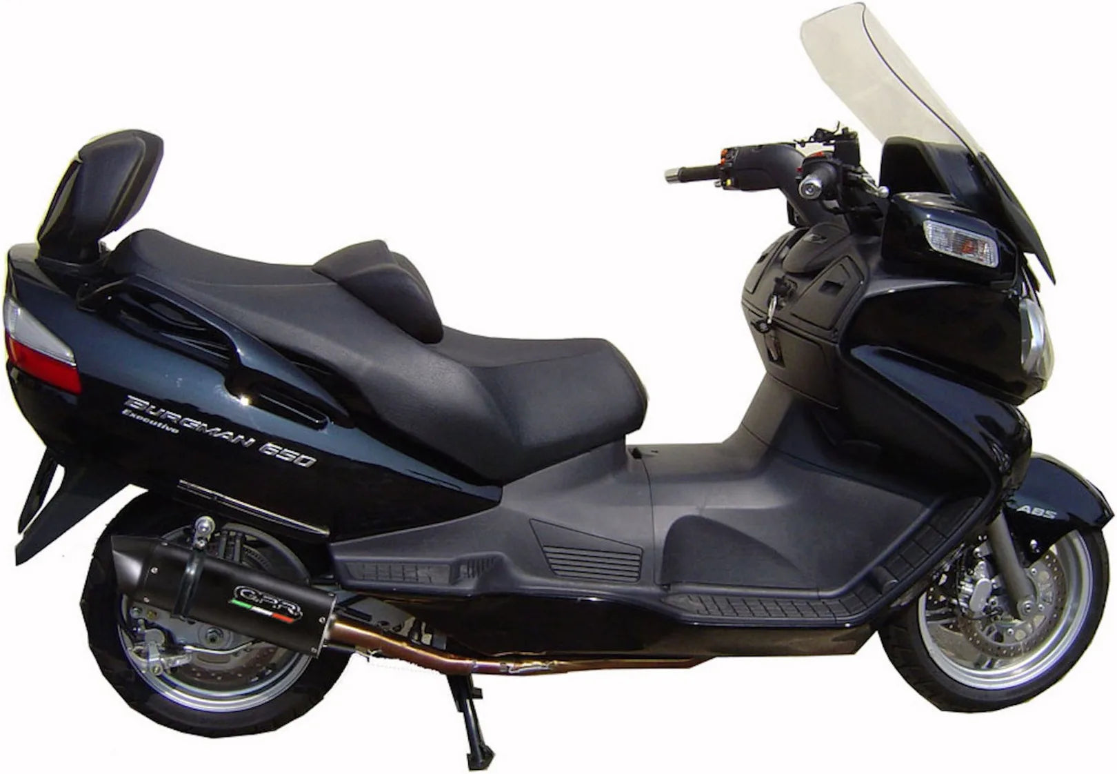 Sistema De Escape Completo Con Catalizador Y Homologación Acústica Furore Aluminio Negro - Gpr Compatible Con Suzuki An 650 Burgman (2002-2012)