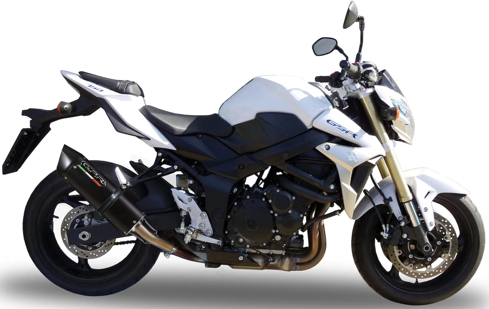 Tubo De Escape Con Homologación Acústica Furore Aluminio Negro - Gpr Compatible Con Suzuki Gsr 750 (2011-2015)