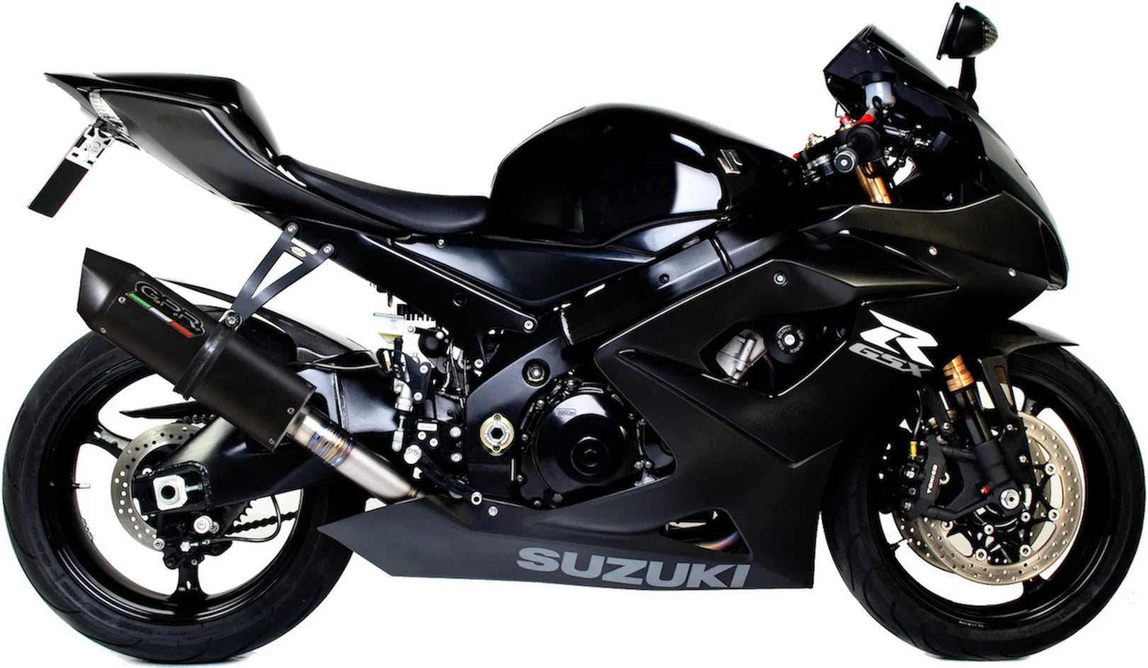 Tubo De Escape Con Homologación Acústica Furore Aluminio Negro - Gpr Compatible Con Suzuki Gsx-R 1000 K5 (2005-2006)