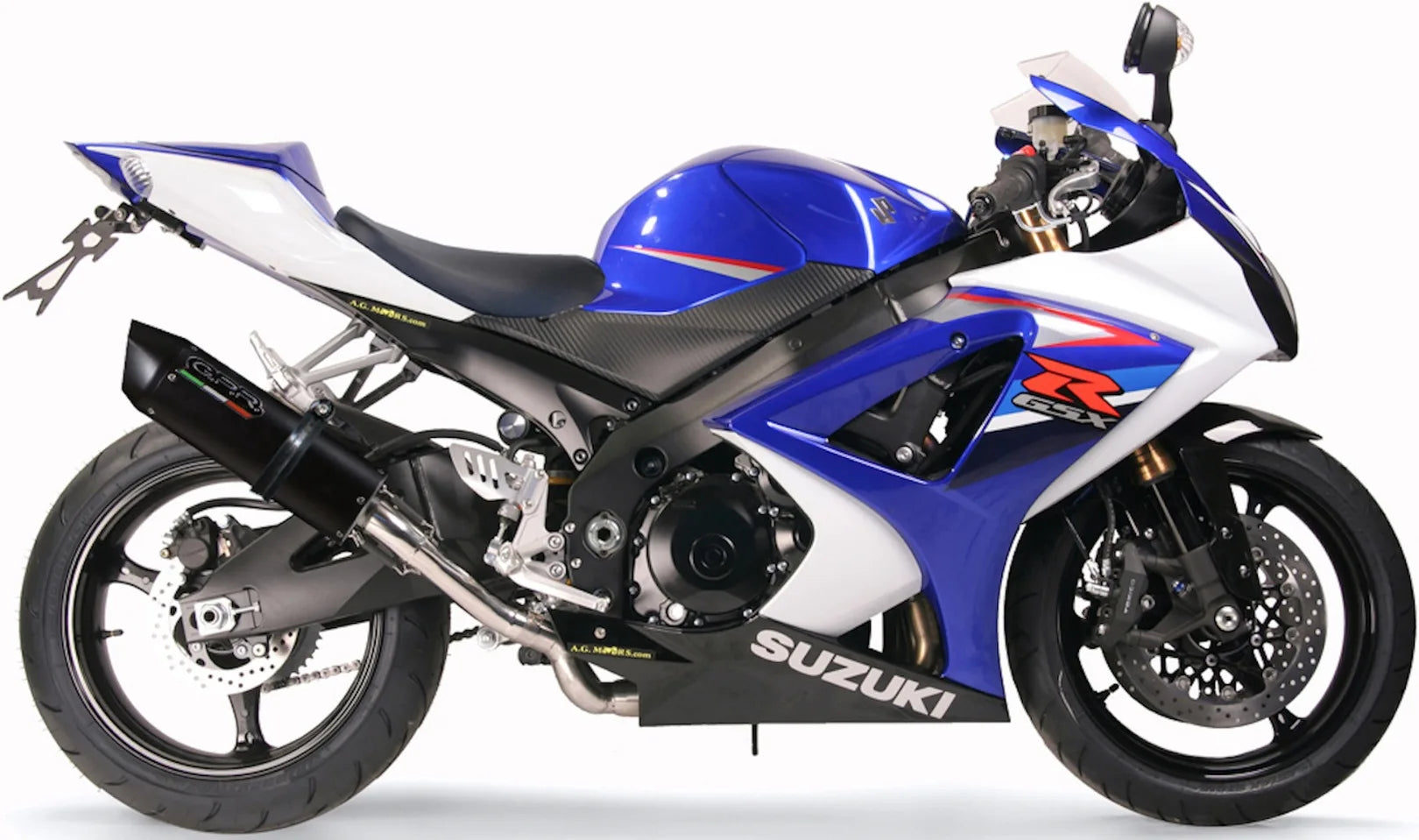 Escape Doble Con Homologación Acústica Furore Aluminio Negro - Gpr Compatible Con Suzuki Gsx-R 1000 K7 (2007-2008)