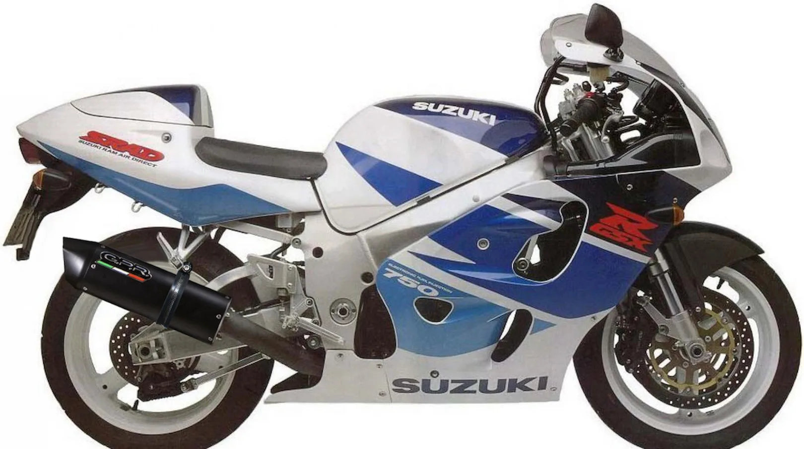 Tubo De Escape Con Homologación Acústica Furore Aluminio Negro - Gpr Compatible Con Suzuki Gsx-R 750 Srad (1996-1999)