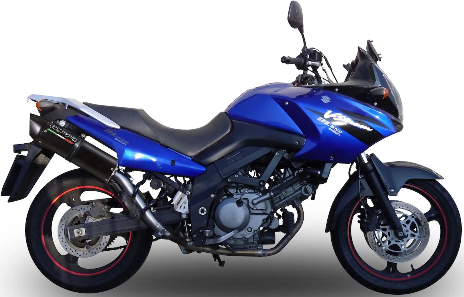 Tubo De Escape Con Homologación Acústica Furore Aluminio Negro - Gpr Compatible Con Suzuki V-Strom Dl 650 (2004-2011)