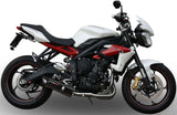 Tubo De Escape Con Homologación Acústica Furore Aluminio Negro - Gpr Compatible Con Triumph Street Triple 675 (2013-2016)