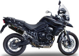 Tubo De Escape Con Homologación Acústica Furore Aluminio Negro - Gpr Compatible Con Triumph Tiger 800 - Xr - Xc - Xrx - Xcx - Xrt - Xca (2011-2016)