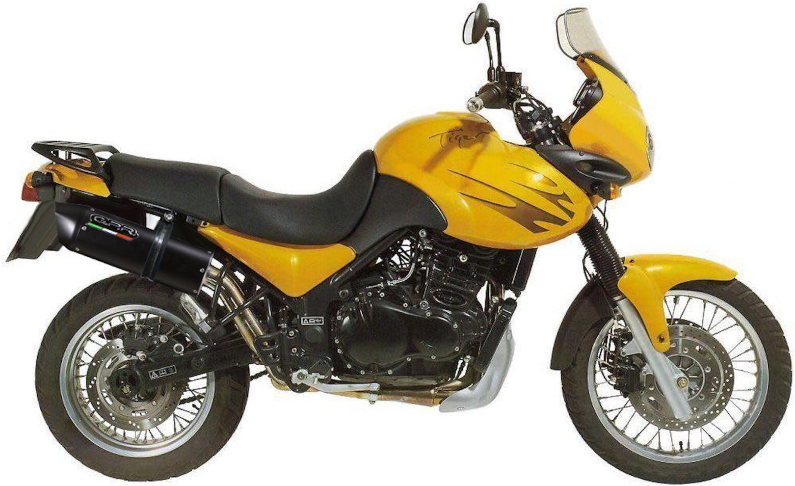 Exhaust Tip With Noise Certification Furore Aluminium Black - Gpr Compatible With Triumph Tiger 900 (1999-2002)