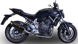 Sistema De Escape Completo Sin Catalizador Y Con Homologación Acústica Furore Aluminio Negro - Gpr Compatible Con Yamaha Mt-07 (2014-2016)