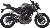 Tubo De Escape Con Homologación Acústica Furore Aluminio Negro - Gpr Compatible Con Yamaha Mt-125 (2014-2016)