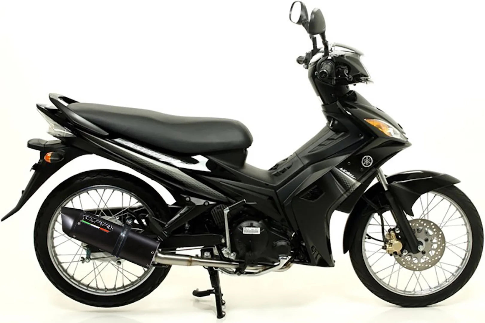 Sistema De Escape Completo Sin Catalizador Y Con Homologación Acústica Furore Aluminio Negro - Gpr Compatible Con Yamaha T135 Spark Lc4V (2005-2012)