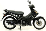 Sistema De Escape Completo Sin Catalizador Y Con Homologación Acústica Furore Aluminio Negro - Gpr Compatible Con Yamaha T135 Spark Lc4V (2005-2012)