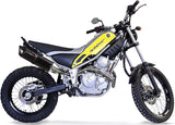 Tubo De Escape Con Homologación Acústica Furore Aluminio Negro - Gpr Compatible Con Yamaha Tricker 250 (2005-2008)