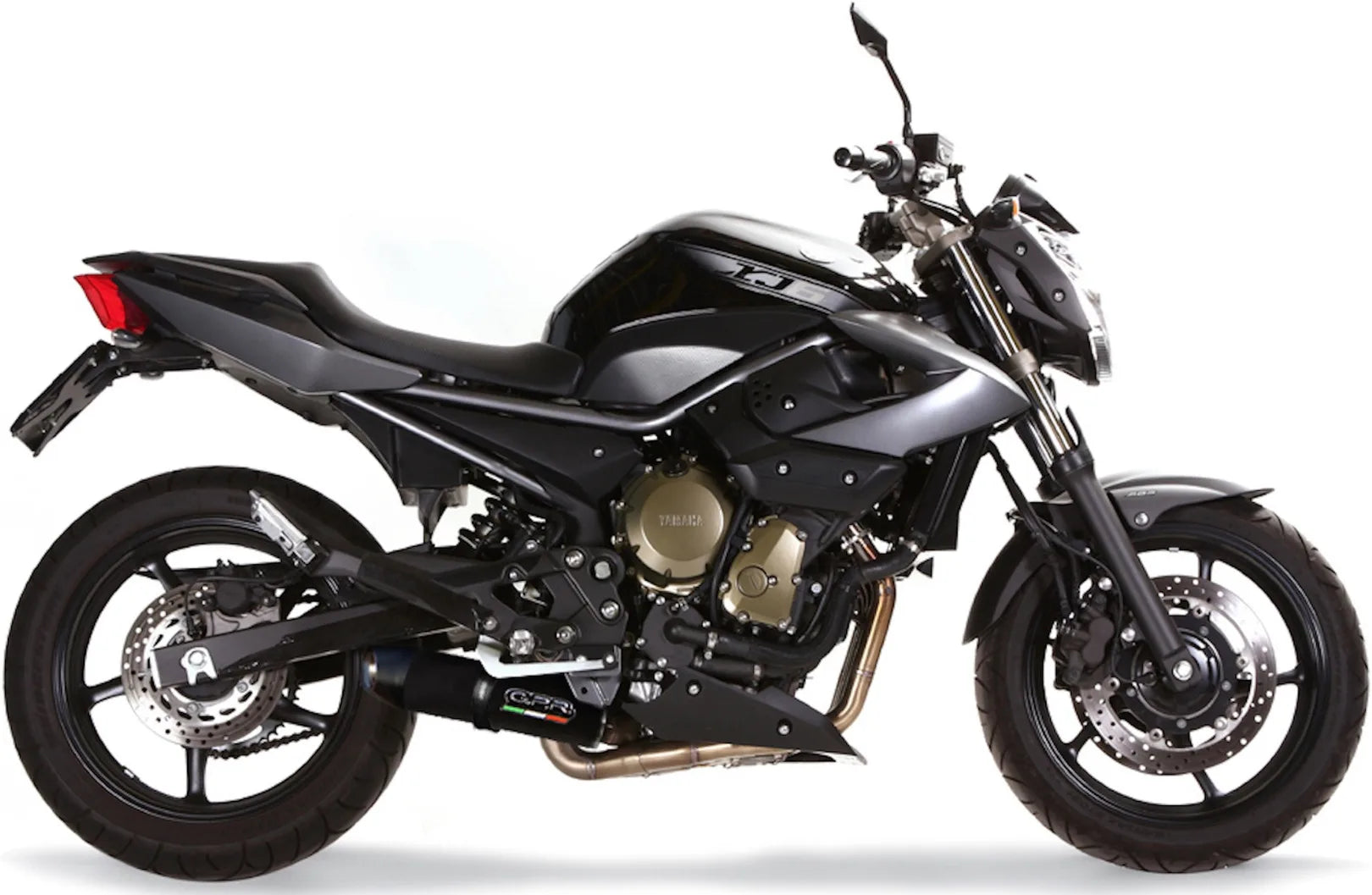 Sistema De Escape Completo Con Catalizador Y Homologación Acústica Furore Aluminio Negro - Gpr Compatible Con Yamaha Xj 6 - 600 Diversion (2009-2015)
