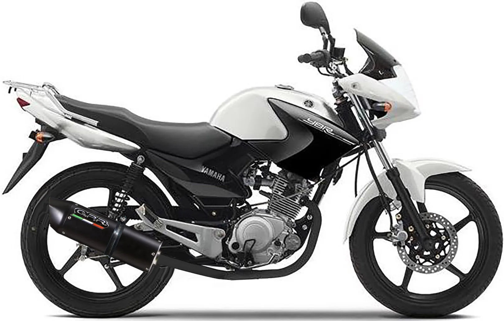 Sistema De Escape Completo Sin Catalizador Y Con Homologación Acústica Furore Aluminio Negro - Gpr Compatible Con Yamaha Ybr 125 Ie (2005-2016)