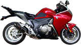 Tubo De Escape Con Homologación Acústica Furore Aluminio Negro - Gpr Compatible Con Honda Vfr 1200 F Ie (2010-2016)
