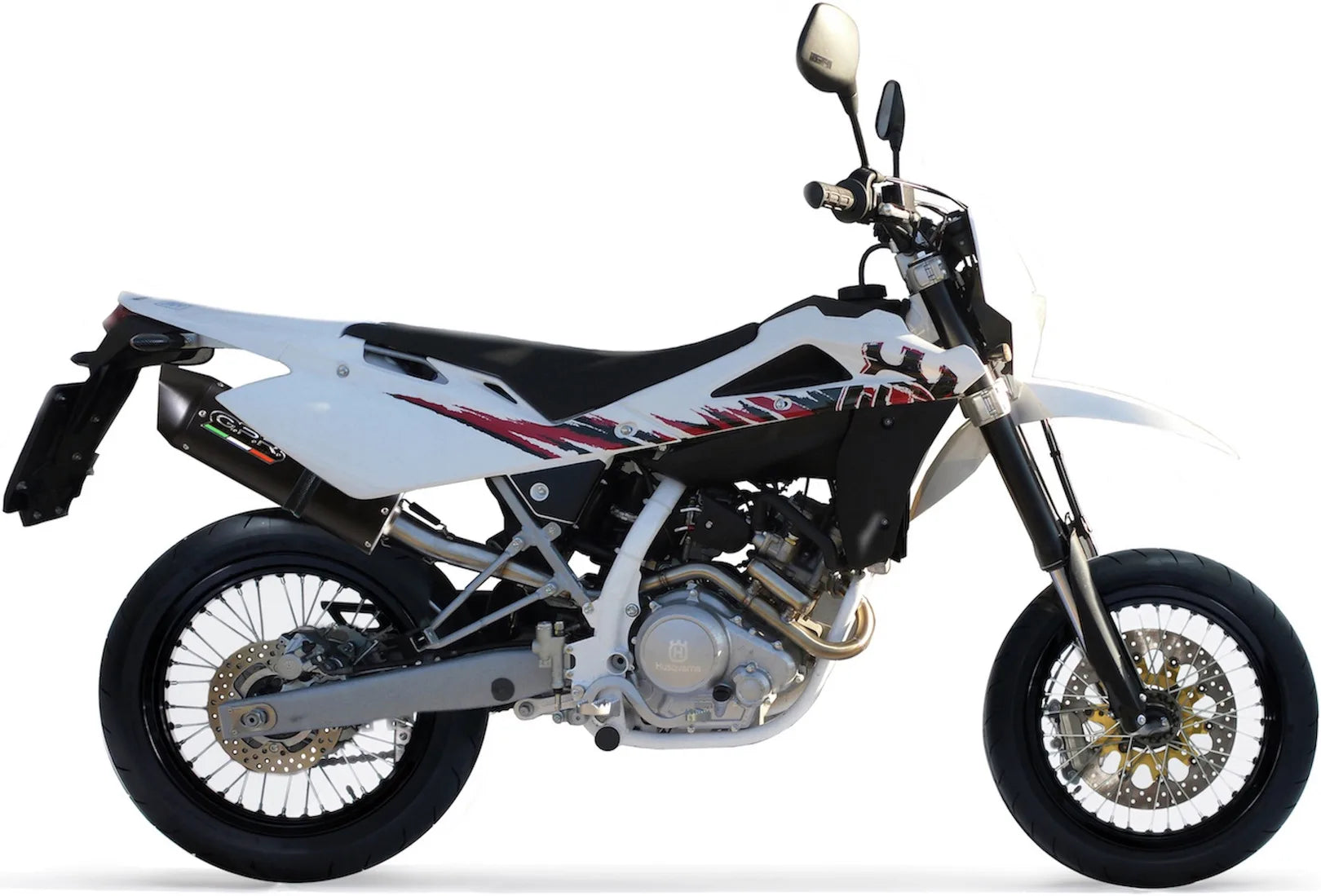 Sistema De Escape Completo Sin Catalizador Y Con Homologación Acústica Furore Aluminio Negro - Gpr Compatible Con Husqvarna Smr 125 4T (2010-2013)