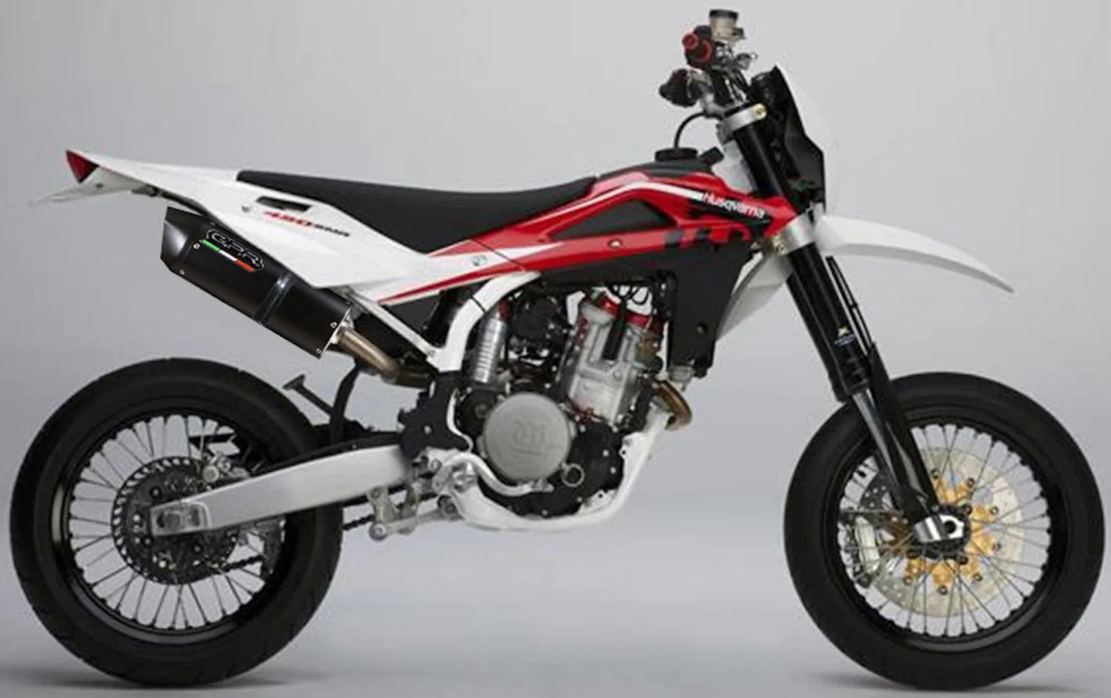 Tubo De Escape Con Homologación Acústica Furore Aluminio Negro - Gpr Compatible Con Husqvarna Sm - Te 450 R (2004-2009)
