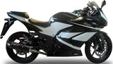 Tubo De Escape Con Homologación Acústica Furore Aluminio Negro - Gpr Compatible Con Kawasaki Ninja 250 R (2007-2014)